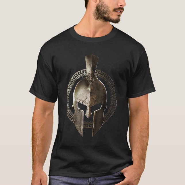 Camiseta Esparto Gr do Guerreiro do Helmet Spartan (Frente)