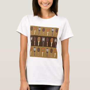 Camiseta Espátula Colorida Utensílios de Cozinha
