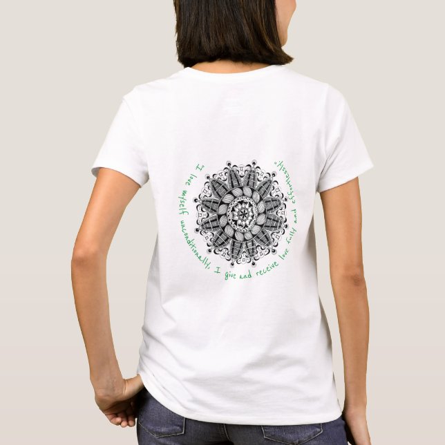 Camiseta especial Chakra Mandala para mulheres (Verso)