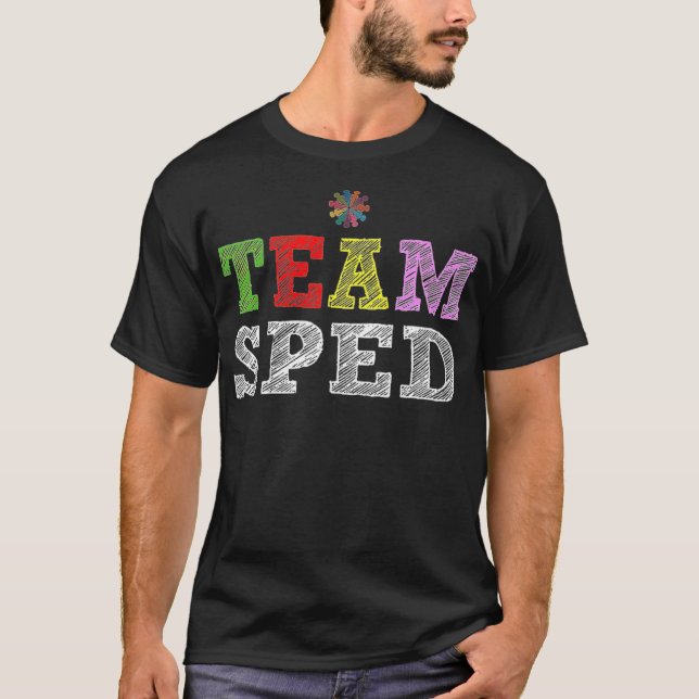 Camiseta Especial de Esquadrão SPED da Equipe de Educação E (Frente)