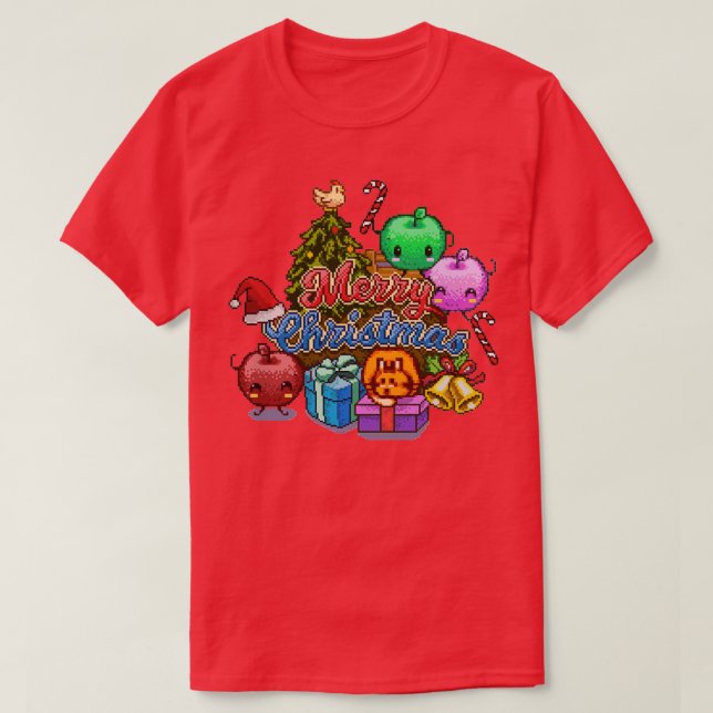 Camiseta Especial de Natal do Vale do Stardew (Frente do Design)