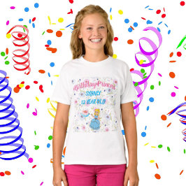 Camiseta Especial para Menina Princesa de Aniversá