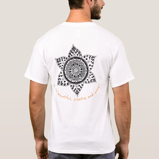 Camiseta especial Sacral Chakra Mandala para homen (Verso)
