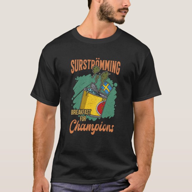 Camiseta Especialidade de peixe sueca suecia Surstromming p (Frente)