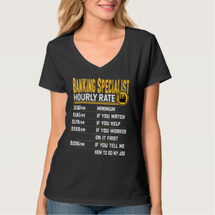 Camiseta Especialista Bancário Bancário de Taxa Horária Ex.
