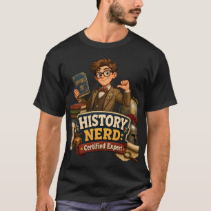 Camiseta Especialista Certificado em História Nerd Engraçad