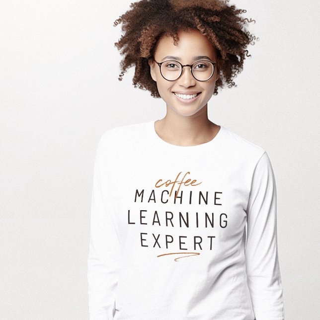 Camiseta Especialista em Aprendizado de Máquina de Café (Coffee Machine Learning Expert T-Shirt)