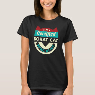 Camiseta Especialista em Cat do Korat certificado Cat Mãe E