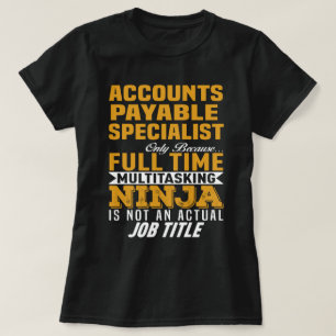 Camiseta Especialista em Contas a Pagar