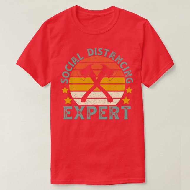 Camiseta Especialista em Distância Social Ax Jogando (Frente do Design)