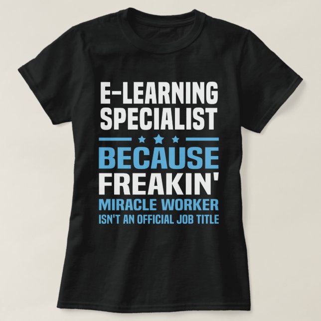 Camiseta Especialista em E-Learning (Frente do Design)
