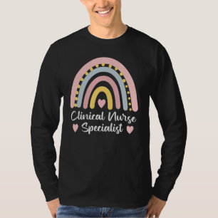 Camiseta Especialista Em Enfermeira Clinical Cns Boho Rainb