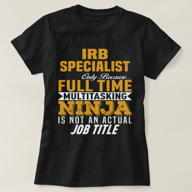 Camiseta Especialista em IRB (Frente do Design)
