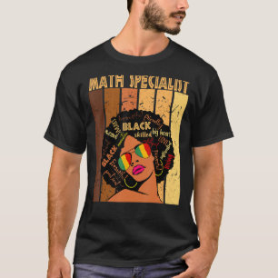 Camiseta Especialista em Matemática Historiador Negro Afro-