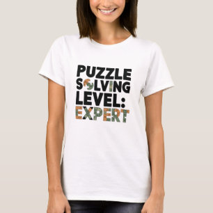 Camiseta Especialista em nível de resolução de quebra-cabeç