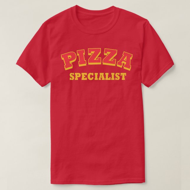 Camiseta Especialista em pizza (Frente do Design)