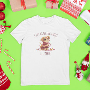 Camiseta Especialista em Presentes Família Divertida Natal 