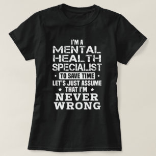 Camiseta Especialista em saúde mental