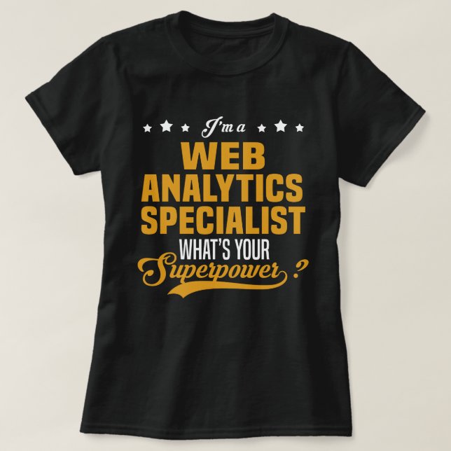 Camiseta Especialista em Web Analytics (Frente do Design)