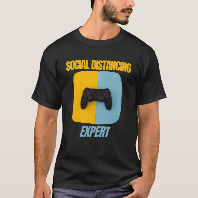 Camiseta Especialistas em Distância Social Jogo Jovens Joga (Frente)