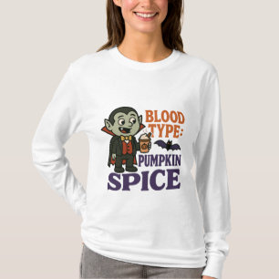 Camiseta Especiaria Engraçado de Pumpkin Vampiro - Hallowee