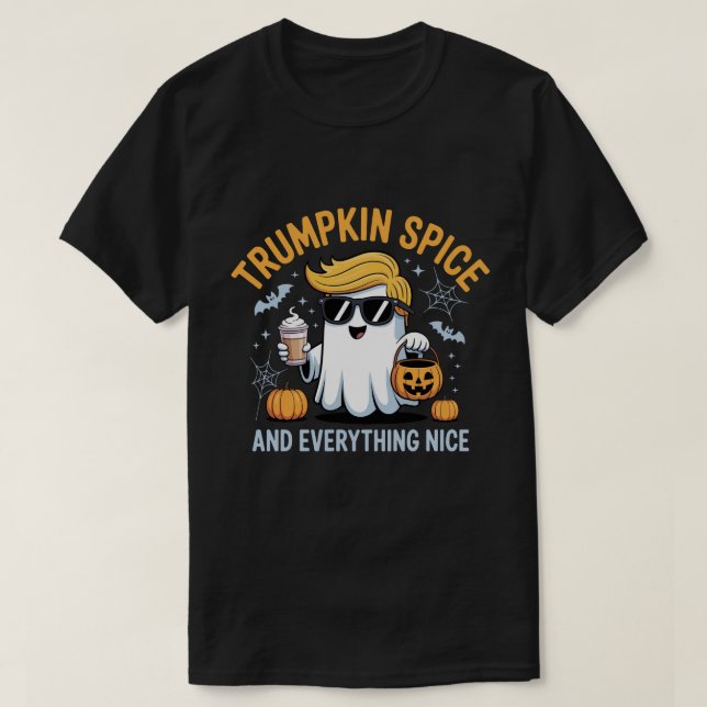 Camiseta Especiaria Trumpkin do Halloween e tudo mais gelo (Frente do Design)