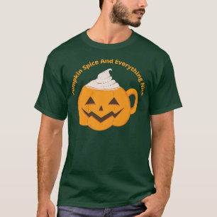 Camiseta Especiarias de abóbora do Halloween Café Última Es