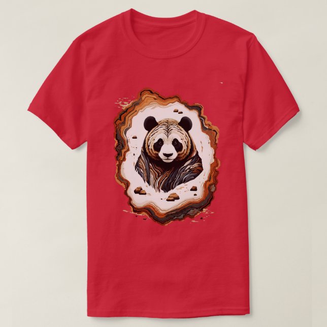Camiseta Espécie ameaçada Urso de Panda Mitchell (Frente do Design)