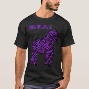 Camiseta Espécie Animal Mountain Gorilla Ameaçada