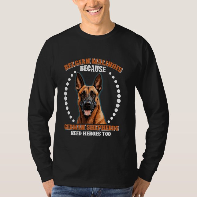 CAMISETA ESPÉCIE BELGA PORQUE OS GERMAN SHEPHERD PRECISAM D (Frente)