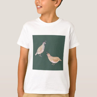 Camiseta espécie de ave California Quail arte
