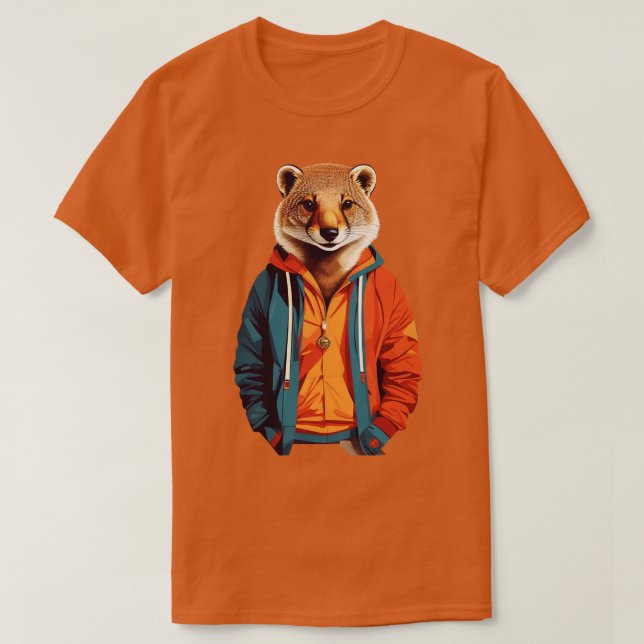 Camiseta Espécies Ameaçadas de Extinção Mongoose Naji (Frente do Design)