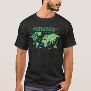 Camiseta Espécies Ameaçadas São Nossos Amigos