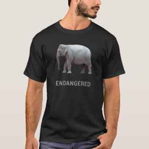 Camiseta Espécies de Animais Ameaçados Elefante Asiático