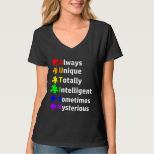 Camiseta Especificação de Autismo Awarness Quebra-cabeça mê