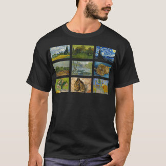 Camiseta Especificações das pinturas clássicas de arte Van