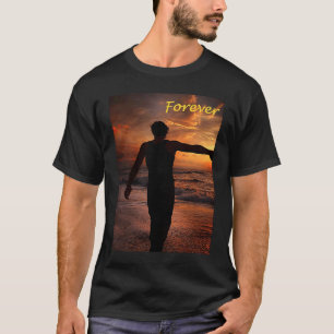 Camiseta Especificações do Dia de os namorados Sunset para