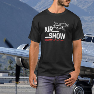 Camiseta Espectáculo Aéreo de Avião Antigo da II Guerra Mun