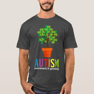 Camiseta Espectro Autismo de Fita de Consciência Quebra-cab