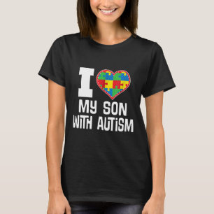 Camiseta Espectro Autista-Autismo Eu Amo Meu Filho Com Auti