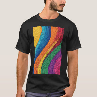 Camiseta Espectro De Fluxo: Um Abstrato Vibrante Arco-Íris