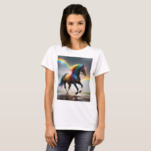 Camiseta Espectro de Graça: Cavalo Arco-Íris Baixo do Arco-