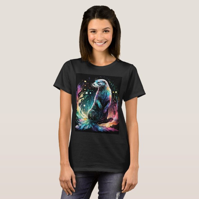 Camiseta Espectro Edge: As Lontras Brilham (Frente Completa)