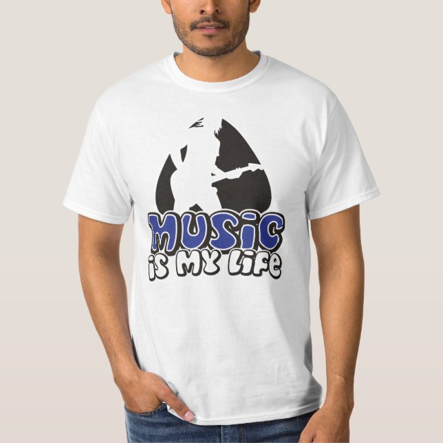 Camiseta Espectro Guitarista - Música É Minha Vida (Frente)