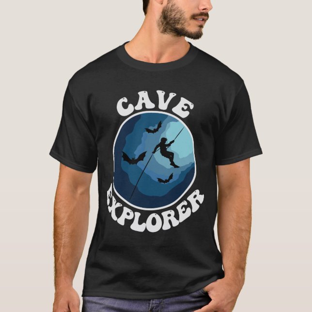 Camiseta Espelhamento De Cavernas Do Cave Explorer (Frente)