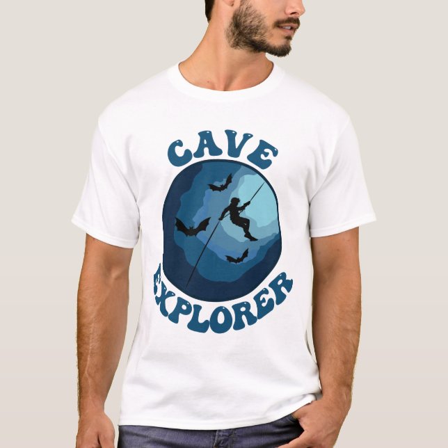 Camiseta Espelhamento De Cavernas Do Cave Explorer (Frente)