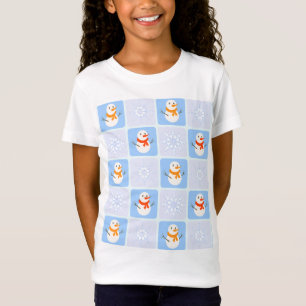 Camiseta Espelho de neve e flocos de neve com verificação d