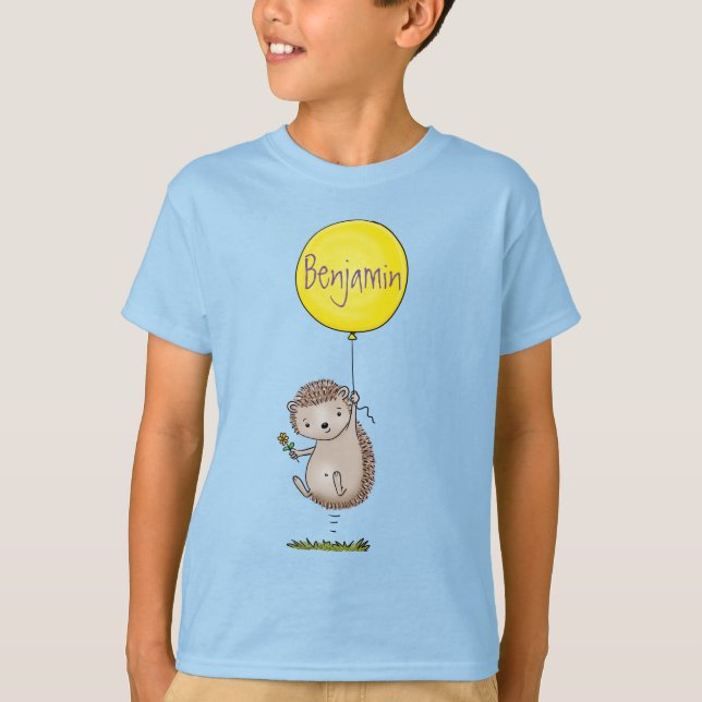 Camiseta Espelho de ouriço e desenho de balão (Frente)