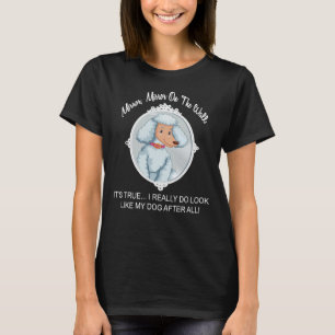 Camiseta Espelho Espelho Do Cachorro De Brinquedo Branco Na