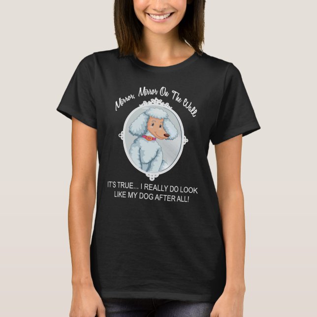 Camiseta Espelho Espelho Do Cachorro De Brinquedo Branco Na (Frente)